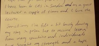 Letter From Sweden prisoner Martin Smedjeback