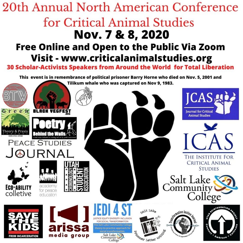 November 7-8, 2020 – 20th Annual North American Conference for Critical  Animal Studies | Institute for Critical Animal Studies (ICAS)